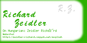 richard zeidler business card